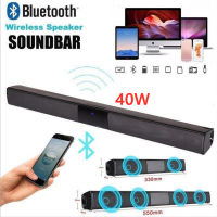 40W Soundbar Wired and Wireless Bluetooth Home Surround SoundBar for PC Theater Speaker with FM Radio Music Center Column