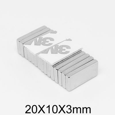 5/10/20/30/50/100PCS 20x10x3 mm Block Rare Earth Magnet With 3M Glue Tape 20x10x3 Permanent Neodymium Magnet Sheet 20x10x3mm