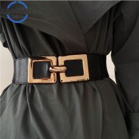 【cw】 Women 39;S CorsetClothes Pu Leather PatchworkCorsets WaistbandFashion Wide BeltDresses Coats Witner ！