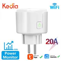 Wifi Smart Plug Tuya Mini Socket 16A/20A With Power Metering For Home Appliance Compatible With Alexa Google Home Yandex Alice Power Points  Switches