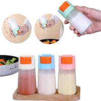 Salt Shaker Push Type Salt Dispenser Salt Tank Sugar Bottle Shaker Canister Quantitative Spice Shaker Portable Seasoning Box