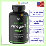 Viên Uống Dầu Cá Vegan Omega-3 Sports Research lọ 60 viên thuần chay Hàng
