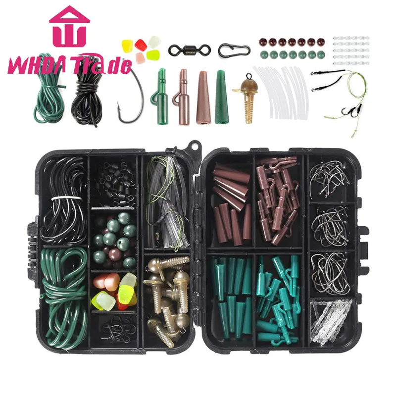 Fishing Tackle Kit Saltwater Fishing Kit Tackle Box Surf Fishing Gear  Wivels Pompano Rigs Weight Fishing Hook 254PCS