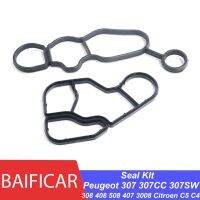 Baificar ปะเก็นซีลฐานบ้านตัวกรองน้ำมันเย็น110438 110440สำหรับเปอโยต์307 308 408 508 3008ซีตรอง C5 2.0