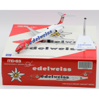 XX20095อัลลอยด์สะสมเป็นของขวัญสำหรับเครื่องบิน JC Wings 1:200 Edelweiss Airlineiss MCDONNELL Douglas MD-83โมเดลเครื่องบิน HB-IKP การก่อสร้างเครื่องบิน