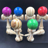 Professional Wooden Kendama Juggling Balls Outdoors Juggle Game Crack Bamboo PU Paint Ball Skillful Jumbo Kendama Toys for Kid