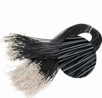 100pcs 18 Black 1.5mm Wax Cord Necklace Cord For DIY Craft JewelryLobster Clasp Black Wax Cord Necklaces