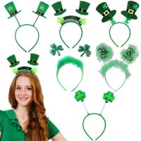 BENNETTGC ตลกสีเขียวคาดศีรษะไอริชโชคดี St Patricks วันผมวงโคลเวอร์ H Eadwear อุปกรณ์วันหยุดพรรคซัพพลาย