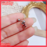 Variety ✨Hot Sale✨ ต่างหูหมุดเกลียวรูปหมีน่ารักแนววินเทจ1ชิ้นสำหรับผู้หญิงของขวัญเครื่องประดับงานเลี้ยง