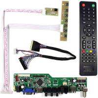 TV+HDMI+DVI+VGA Driver Board Moniter Kit for Laptop Screen LCD LED 1366x768 1600x900 1920x1080 LVDS 40Pins Cables