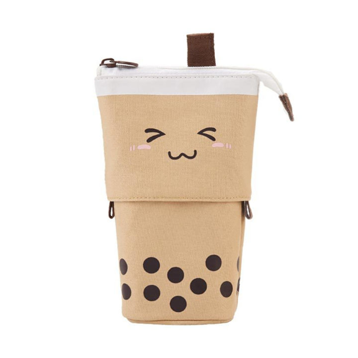 stand-up-stationery-case-pen-box-stationery-pouch-stand-up-pencil-case-telescopic-pen-bag-cute-milk-tea-pencil-case