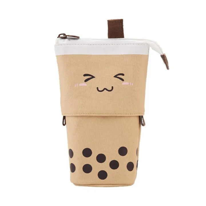 pen-box-stationery-pouch-stand-up-stationery-case-cute-milk-tea-pencil-case-telescopic-pen-bag-penholder-stationery-case