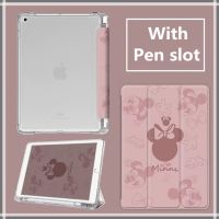 【Low Price】【With pen slot】Minnie เคสฝาพับ ลายการ์ตูน พร้อมช่องใส่ปากกา สําหรับ Ipad Gen 7 8th gen9 2019 Newipad 10.2 Air4-10.9inch10.5 2020Pro11inch