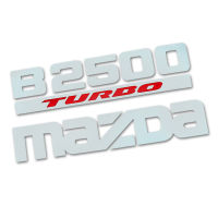 สติ๊กเกอร์ Sticker B2500 TURBO MAZDA  ขนาด 27x10 cm. สีบร์อนแดง 1ชิ้น  Mazda FIGHTER B2500 Fighter มาสด้า ไฟเตอร์ 2ประตู 4ประตู ปี 1998 - 2006 รถกระบะ สินค้าราถูก คุณภาพดี  Sticker