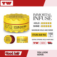 Immortal Infuse Styling Hair Wax (150ML), Maximum Hold and Shine. Provides Extra Strong Hold with its Flexible Structure. Styling Hair Wax.