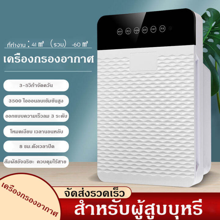 เครื่องฟอกอากาศ-ป้องกันภูมิแพ้-กรองฝุ่น-กลิ่น-ควัน-pm-2-5-กำจัดมลพิษ-กรองได้ประสิทธิภาพมากที่สุด-สำหรับห้อง-50-ตร-ม-กรองฟอร์มาลดีไฮด์ได้อย่างรวดเร็ว-เครื่องกรองอากาศhepa-air-purifier-เครื่องฟอกอาศ-จอส