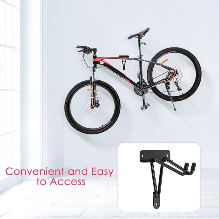 bike-wall-hanger-horizontal-bicycle-indoor-storage-rack-steel-cycling-holder-hook-for-road-mountain-hybrid-bikes-rustproof-wall-hanger-for-garage-home-sincere