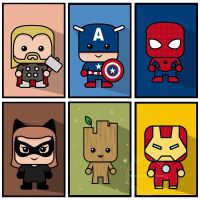 ❐☋✧ Marvel Avengers การ์ตูนผ้าใบภาพวาด Super Hero โปสเตอร์และพิมพ์ Cuadros Wall Art ภาพเด็กตกแต่งห้อง