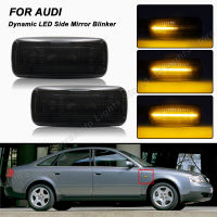 สำหรับ Audi A3 A4 A6 S8 Allroad TT Coupe Roadster 2PCS แบบไดนามิก LED ด้านข้าง Marker โคมไฟ Amber ลำดับไฟเลี้ยว