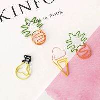 【jw】❡☽  ALLTU 10pcs cactus pineapple carrot paper clip Metal bookmark decorative document memo envelope gift