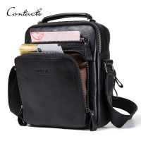 CONTACTS 100 หนังแท้ผู้ชายกระเป๋าสะพายกระเป๋า Crossbody สำหรับผู้ชายที่มีคุณภาพสูง B Olsas แฟชั่นกระเป๋า Messenger สำหรับ9.7 "; hot