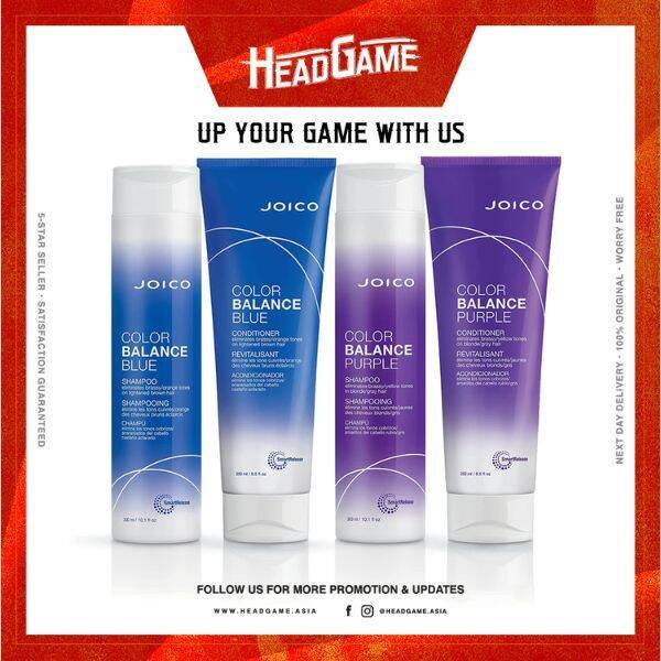 Joico Color Balance Blue Purple Shampoo Conditioner Eliminate Brassy