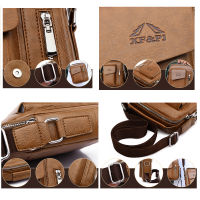 Mens PU Leather Shoulder Bag Waterproof Anti-theft Cross Body Sling Chest Bags Business Travel Handbag Messenger Pack For Male