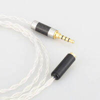 คุณภาพสูง3.5มม. TRRS สมดุลชาย2.5มม. TRRS Balanced หญิง Hi-End Audio Adapter 7N Silver Plated Cable