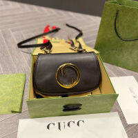 Circular Interlocking Mini Handbag Leather Circular Interlocking Chain Bag