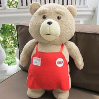 Hot Sale Big Teddy Bear Ted 2 Plush Toys In Apron 48CM Soft Stuffed Animals Ted Bear Plush Dolls For Baby Kids Free Shipping