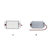 รถโคมไฟอ่านหนังสือ48 LEDs แผงแสงห้องโดยสารโคมไฟเพดานความสว่างสูงโคมไฟสากล12โวลต์-85โวลต์ RV ค่าย