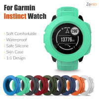 Zenia ผิวง่ายซิลิโคนที่ครอบคลุมกรณีเชลล์สำหรับ Garmin Instinct Solar/Tide/Tactical สัญชาตญาณน้ำยุทธวิธีที่สวยหรูนุ่มกรณีที่ครอบเชลล์สำหรับ Garmin Instinct Esports Tactical Solar Camo Surf สัญชาตญาณน้ำยุทธวิธีสมาร์ทนาฬิกาสปอร์ต