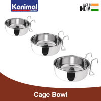 Kanimal Cage Pet Bowl ชามอาหาร ชามน้ำ ชามสแตนเลส รุ่นแขวนกรง สำหรับสุนัขและแมว Size S / M / L (เลือกขนาด)