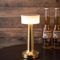 LED Desktop Night Light Retro Bar Table Lamp Rechargeable Touch Sensor Wireless Restaurant Coffee Living Room Decor Lighting New