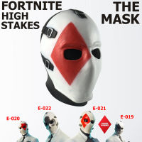 Hockey Mask หน้ากาก หมวก Fortnite ฟอร์ทไนท์ High Stakes Event Wildcard ดอกจิก ข้าวหลามตัด โพดำ โพแดง สุดโหด วัสดุ Emulsion อิมัลชัน สุดโหด ปาร์ตี้ คอสเพลย์ ฮาโลวีน ของขวัญ แฟนซี ฮอกกี้ รักบี้ Hat Halloween Fancy Horror Party Cosplay Rugby Fancy Gift