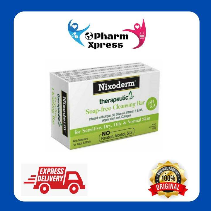 Nixoderm therapeutic soapfree cleansing bar 100g Lazada