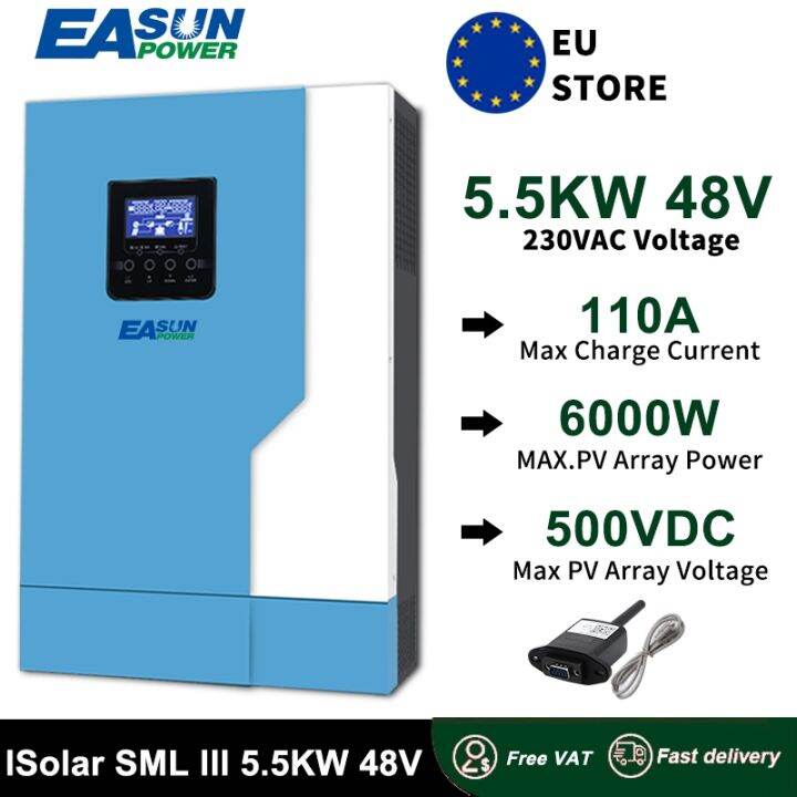 5500w Mppt Solar Hybrid Inverter 48vdc Hybrid Pure Sine Wave Converter ...