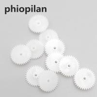 Phiopilan 34102b โมดูลัส0.5 T 34T 10T 3410-2b รูรับแสงเกียร์พลาสติกคู่2.05มม. กระปุกเกียร์เกียร์มอเตอร์เกียร์ลดคู่