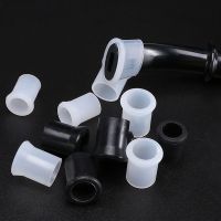 【YF】 10Pcs Black/White SilicaGel Tobacco Smoking Pipe Tip Grips Mouthpiece Stem Ring Protective Sleeve