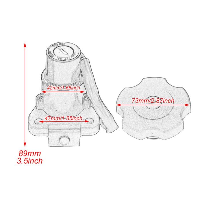 รถจักรยานยนต์สีดำฝาถังน้ำมันเชื้อเพลิงแบบสัมผัสกุญแจล็อคตั้งค่าสำหรับยามาฮ่า-tw200-2003-2017-xt600-1990-1995-dt200-dt200r-1991-1994