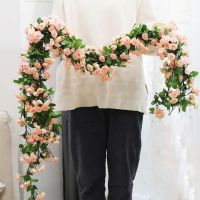 1pcs Artificial Flowers Vine 45pcs / 69pcs Rose DIY Wedding Decoration Fake Flower Home Room Decor Wall Hanging Garland Plants Artificial Flowers  Pla