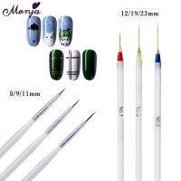 Monja 6pcs/set Painting French Lines Stripes Pattern UV Gel Brushes Manicure Tools