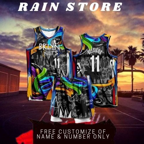 BROOKLYN 22 UNISEX BASKETBALL JERSEY FREE CUSTOMIZE NAME&NUMBER ONLY Full  sublimation high quality fabrics