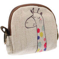 POPOUSHOP Cartoon Giraffe Pattern Change Key Bag กระเป๋าเงินขนาดเล็กกระเป๋าเก็บกระเป๋าคีย์กระเป๋าจัดเก็บข้อมูล