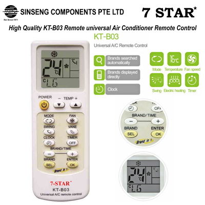 [SG SELLER] High Quality KT-B03 Universal Aircon Remote Control for all Air Conditioner (Auto-Search)
