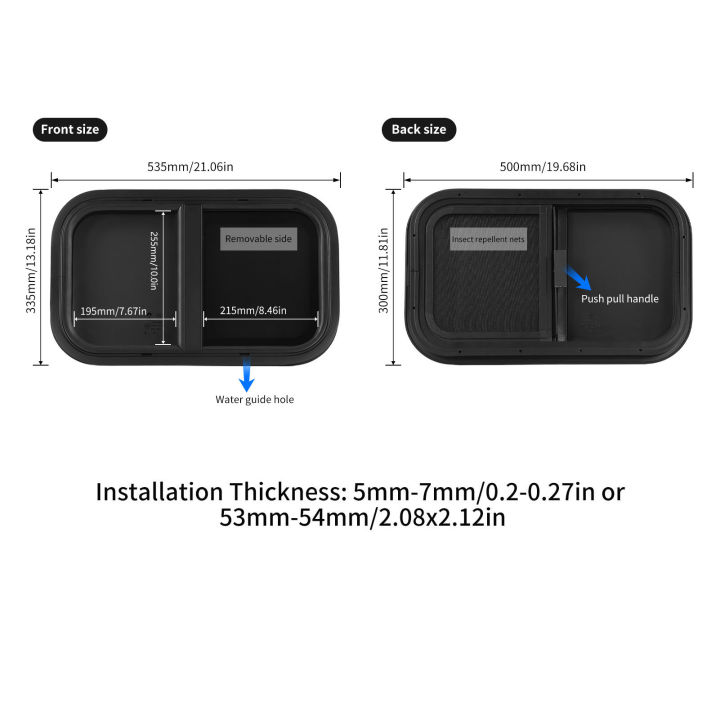 หน้าต่างแคมเปอร์-rv-แคมเปอร์แบบผลักที่ปิดสนิทสำหรับรถยนต์วิศวกรรม