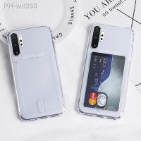 Fashion Credit Card Holder Transparent Case for Samsung Galaxy S8 S9 plus S10 Note9 10 A10 A20 A40 A50 A70 S23 S22 S21 TPU Cover