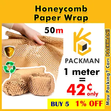 SHIOK 58cm x 10yard Eco-Friendly Honeycomb Flower Wrapping Paper