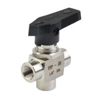 1pcs 3 Way Ball Valve 304 Stainless Steel BSPP Female Thread Valve G1/8 G1/4 G3/8 G1/2 For Water Oil Gas Fuel Plumbing Accessory