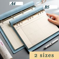2022 Loose Leaf Spiral Binder Notebook Grid Daily Weekly Planner Notebook A4 B5 Soft Leather Agenda Schedule Diary Journal Note Books Pads